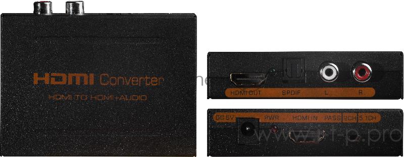 Масштабатор Greenconnect HDMI с разделением звука SPDIF+FL/FRF серия Greenline