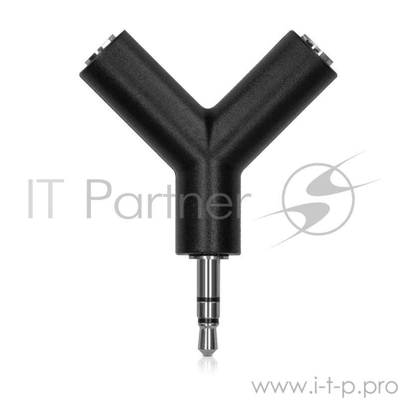 Аудио адаптер-разветвитель для 2-х наушников jack 3.5 mm (3-pole) ->2 x jack 3.5 mm 3-pole), черный, ORIENT C785