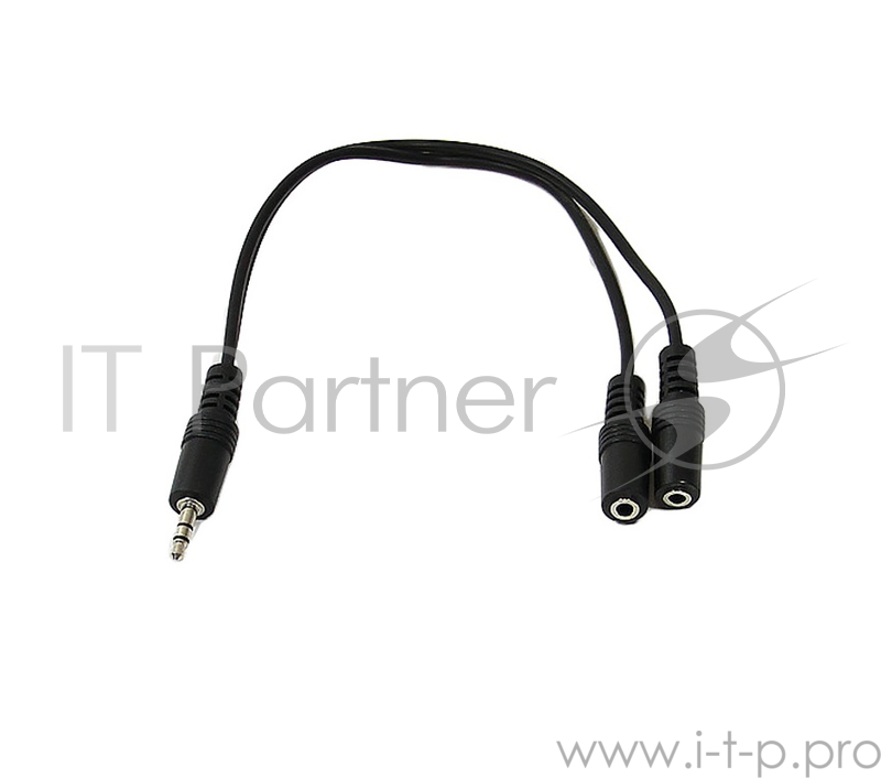 Кабель-адаптер 3.5ST(M)/2*3.5 ST(F), 0.2 метра VCOM <CV203>