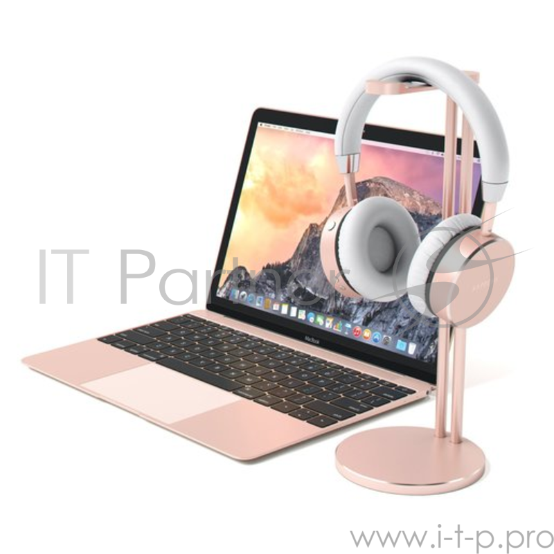Подставка Satechi Slim Aluminum Universal Headphone Stand для накладных наушников. Материал алюминий. Цвет розовое золото.