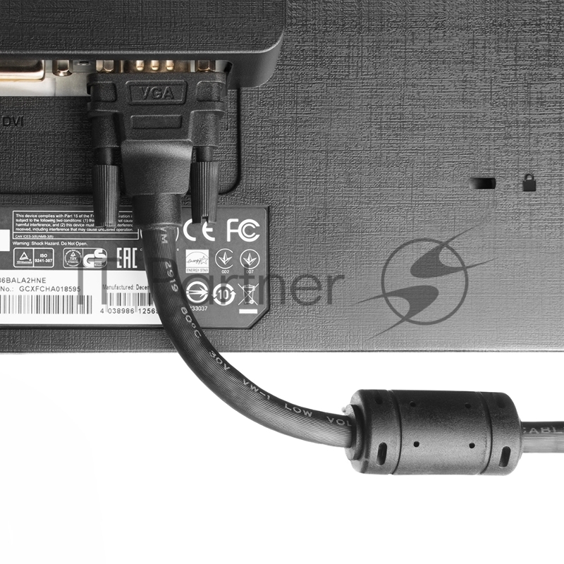 Кабель Greenconnect SVGA 10.0м чёрный, позолоченные контакты, ферритовые кольца, OD8.0mm. 15M / 15M Premium GCR-VM2VM2-10.0m, 28/28 AWG, двойной экран