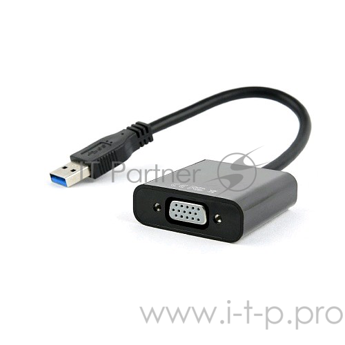 Видеоадаптер (конвертер) USB 3.0 --> VGA Cablexpert AB-U3M-VGAF-01, черный
