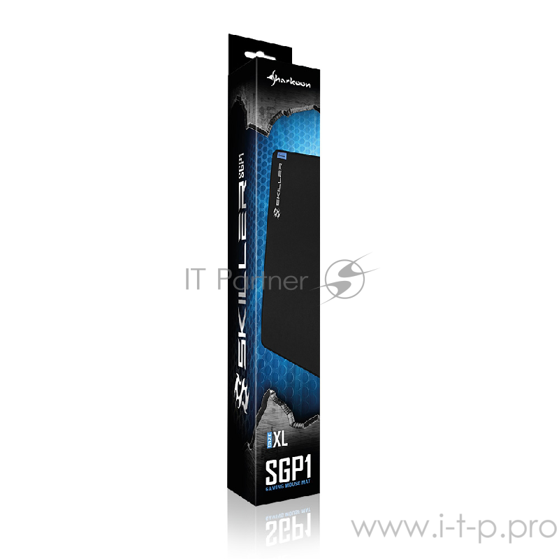 Игровой коврик для мыши Sharkoon SGP1 XL чёрный (444 x 355 x 2,5 мм, обмётка, текстиль, резина)