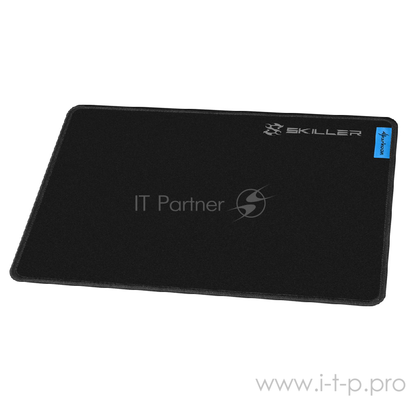 Игровой коврик для мыши Sharkoon SGP1 M чёрный (280 x 195 x 2,5 мм, обмётка, текстиль, резина)