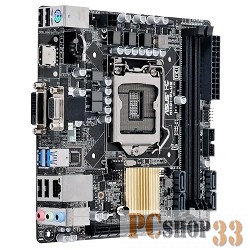 Материнская плата ASUS H110I-PLUS Материнская плата { Soc-1151 Intel H110 2xDDR4 mini-ITX AC`97 8ch(7.1) GbLAN+VGA+DVI+HDM} RTL
