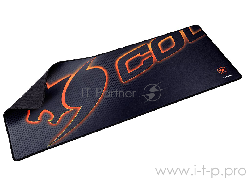Игровой коврик для мыши Cougar Arenа черный (800 x 300 x 5, прострочка, Ткань, Природная резина)