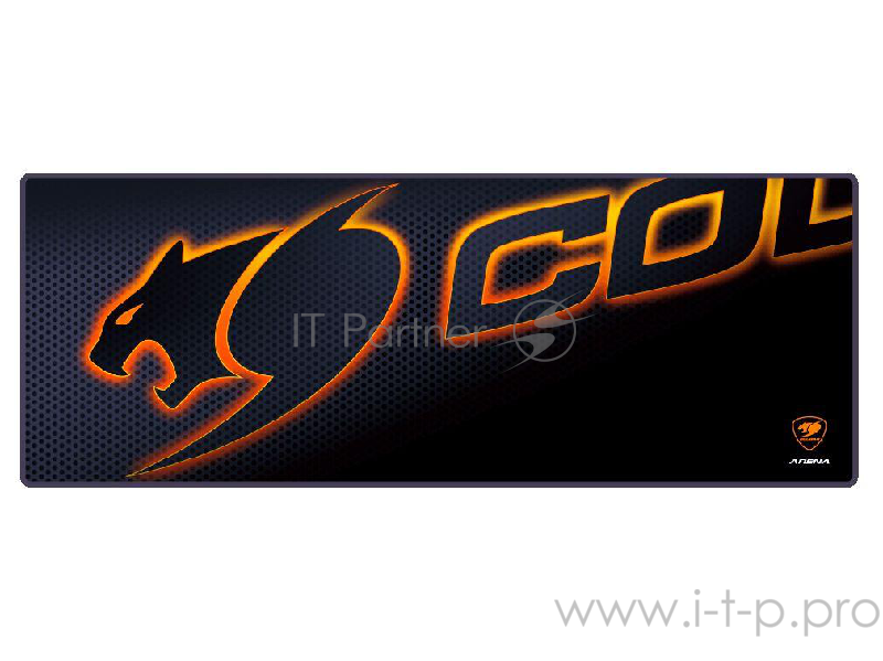 Игровой коврик для мыши Cougar Arenа черный (800 x 300 x 5, прострочка, Ткань, Природная резина)