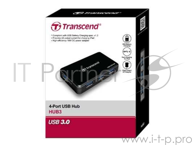 Концентратор USB Transcend USB3.0 4-Port HUB