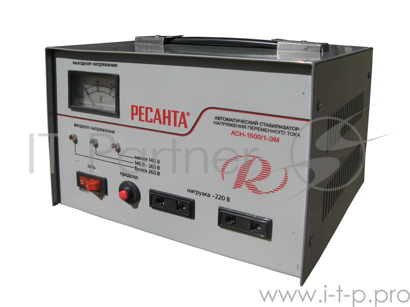 Стабилизатор напряжения Ресанта АСН-1500/1-ЭМ электромеханический однофазный серый
