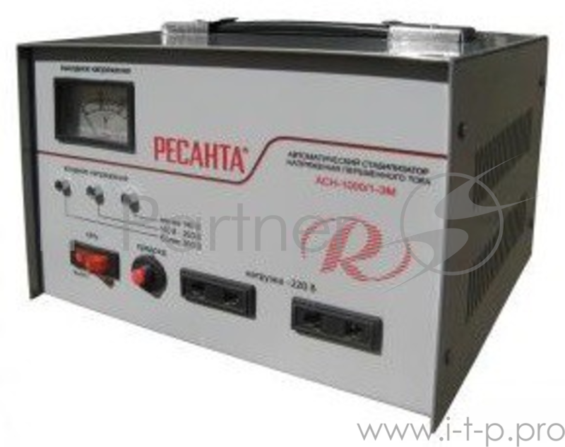 Стабилизатор напряжения Ресанта АСН-1000/1-ЭМ электромеханический однофазный серый