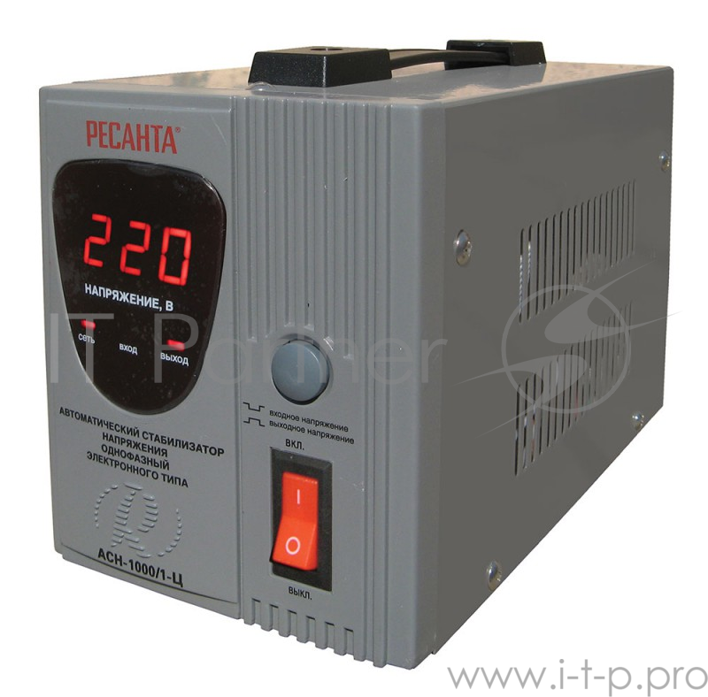 Стабилизатор напряжения Ресанта АСН-1000/1-Ц электронный однофазный серый