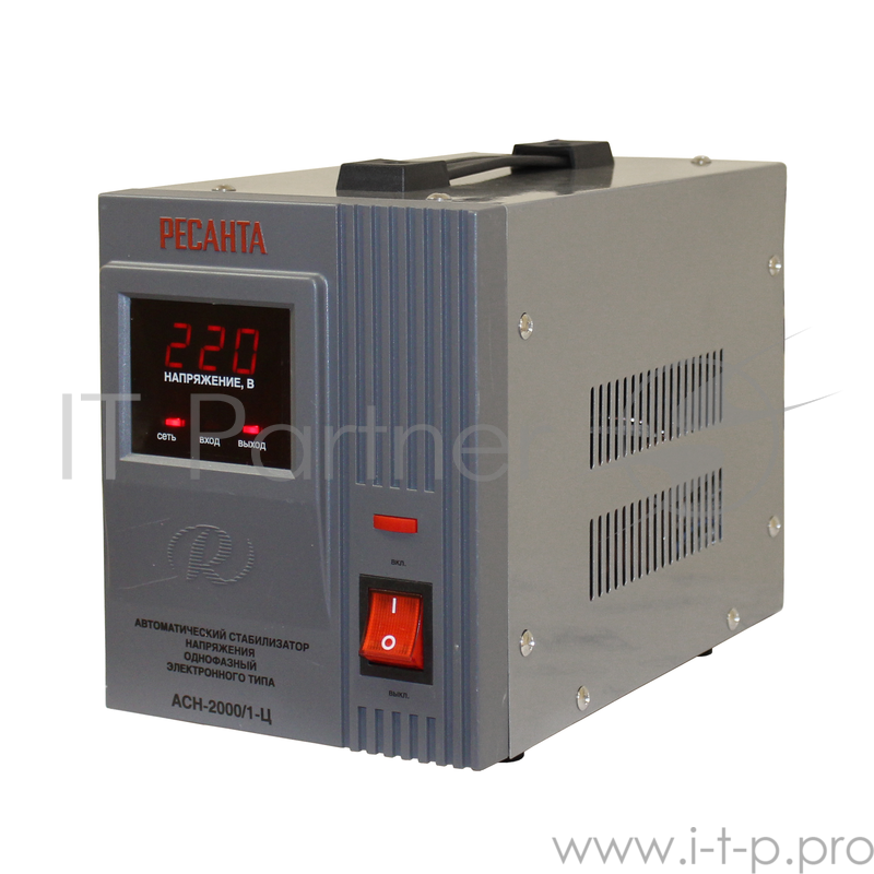 Стабилизатор напряжения Ресанта АСН-2000/1-Ц электронный однофазный серый