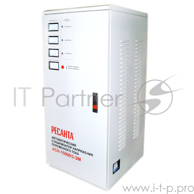 Стабилизатор напряжения Ресанта АСН-15000/3-ЭМ электромеханический трехфазный черный