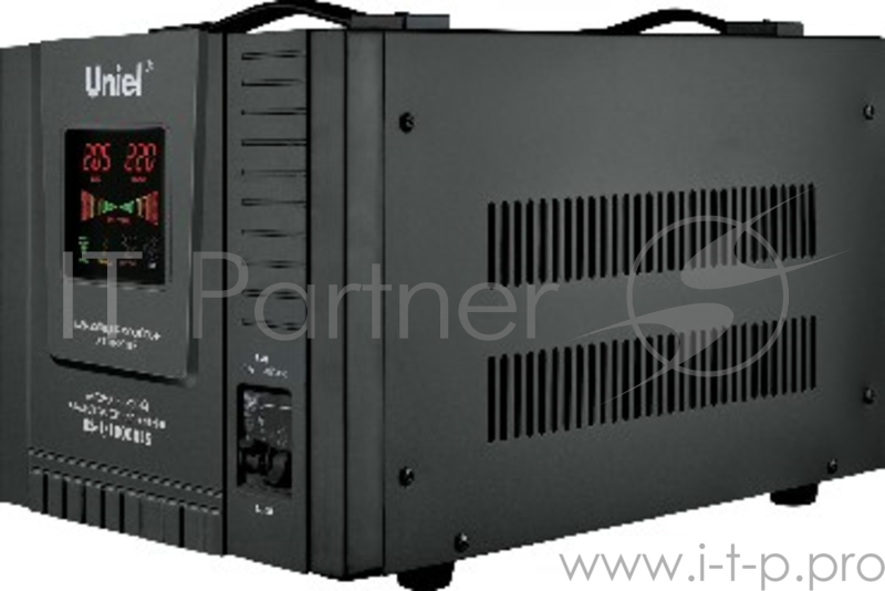Стабилизатор напряжения UNIEL (9503) RS-1/10000LS напольный, 70-275 В, 10000ВА(Однофазный электронны(релейный) стабилизатор,цифровой дисплей,номинальная мощность 10,0кВА,диапазон входного напряжения 70-275В,выходное напряжение 220+/-10%В,частота 50/6