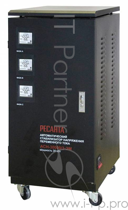 Стабилизатор напряжения Ресанта ACH-30000/3-ЭМ электронный трехфазный серый