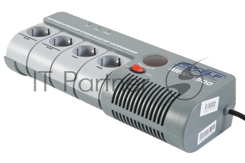 RUCELF SRW-1500-D 1500ВА, диапазон 130-270,однофазный,управление релейное, дисплей,точность 220+-6%, КПД 98%.