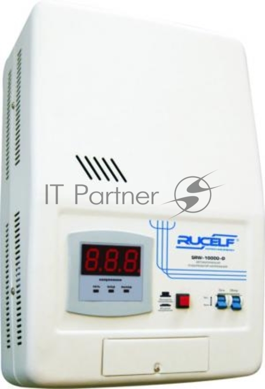 Стабилизатор RUCELF SRW-12000-D однофазный, цифровой 220В 12000ВА вх.:130-270В НАСТЕННЫЙ