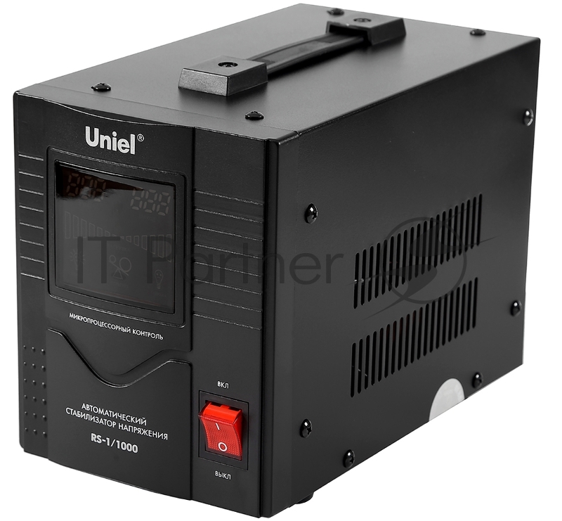 Стабилизатор UNIEL RS-1/1000 однофазный, цифровой 220В, 800Вт, вх.140-260В