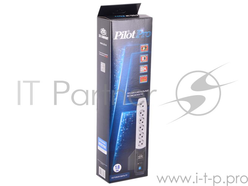 Сетевой фильтр ZIS Фильтр Pilot - Pro {5 евро, 1 росс.} 1.8 м
