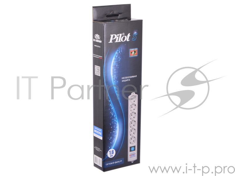 Сетевой фильтр ZIS Фильтр Pilot - S {5 евро, 1 росс.} 1.8 м