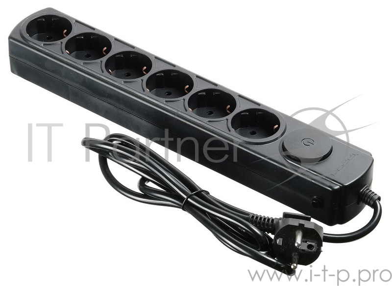 Сетевой фильтр Ippon BK212 1.8м (6 розеток) черный (коробка)