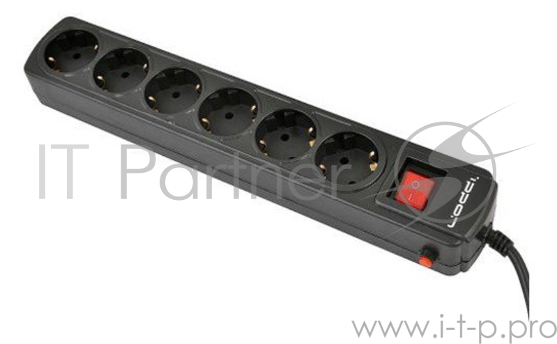 Сетевой фильтр Ippon BK232 3м (6 розеток) черный (коробка)