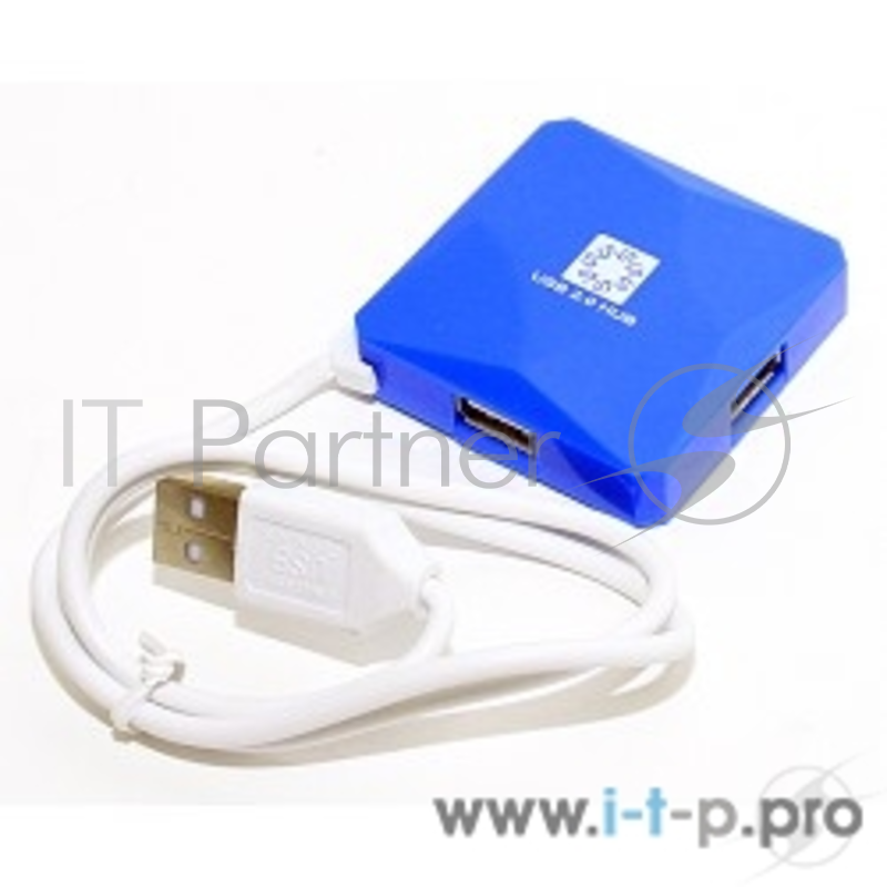 Разветвитель 4 порта USB2.0 5bites HB24-202BL, внешн.