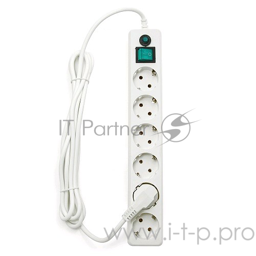 Сетевой фильтр Gembird Сетевой фильтр Гарнизон EHW-10 3.0 м 6 розеток белый