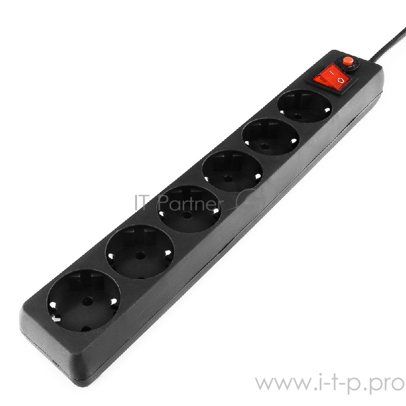 Сетевой фильтр Gembird Сетевой фильтр Гарнизон EHB-10 3.0м 6 розеток черный