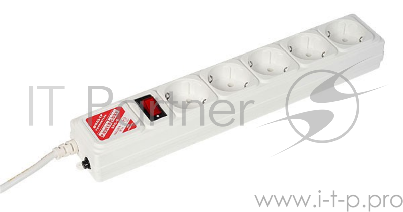 Сетевой фильтр Powercube SPG-B-15-WHITE 5м (5 розеток) белый (коробка)