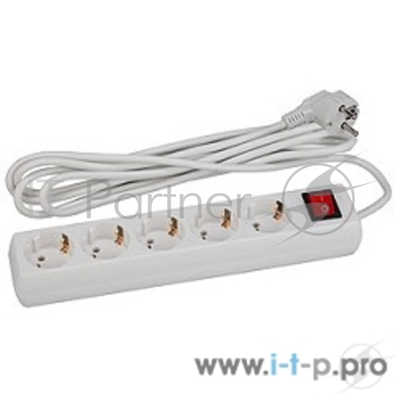 Бытовые удлинители ЭРА U-5es-5m {Удлинитель c заземл, с выкл, 3x1 мм2, 5гн, 5м}