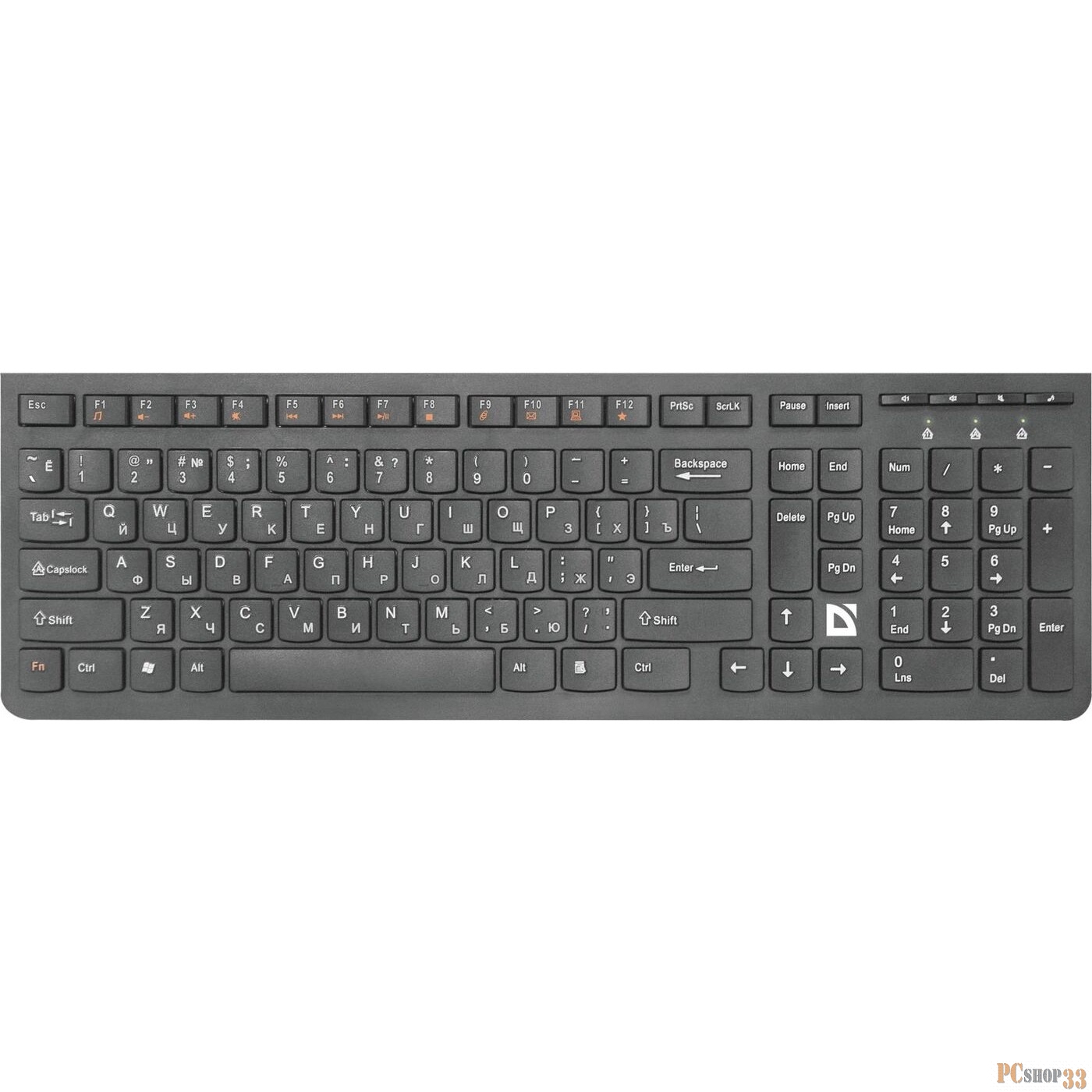 Клавиатура Defender UltraMate SM-535 RU 45535 {Беспроводная клавиатура, черный, мультимедиа}