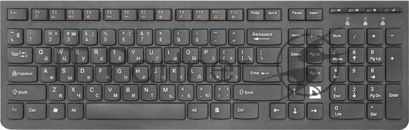 Клавиатура Defender UltraMate SM-535 RU 45535 {Беспроводная клавиатура, черный, мультимедиа}