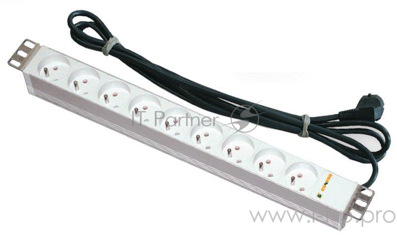 Блок распределения питания Conteg DP-RP-09-SCHU гор.размещ. 9xSchuko базовые 16A Schuko