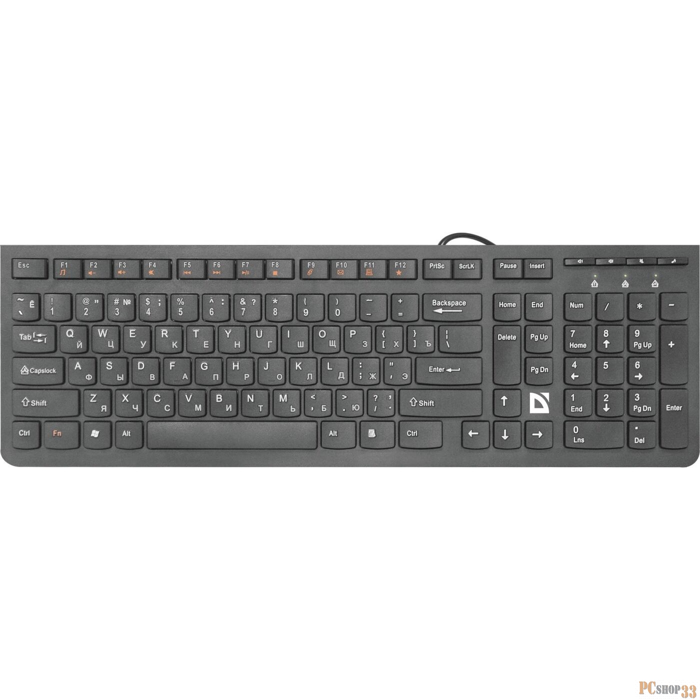 Клавиатура Defender UltraMate SM-530 RU черный {Проводная клавиатура, мультимедиа} 45530