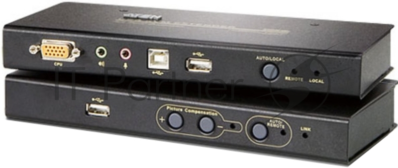 Удлинитель, SVGA+KBD/MOUSE USB+AUDIO, 250 метр., HD-DB15+3xUSB A-тип+2xMINI JACK, Female, c KVM шнуром, Б.П. 220) 5.3V, (доп.USB порт толKо для Flash Drives доп. USB порт B-тип/Female для подкл. KVM макс.разреш. 1600х1200 60Hz(150м) DDC2B) USB KVM EX