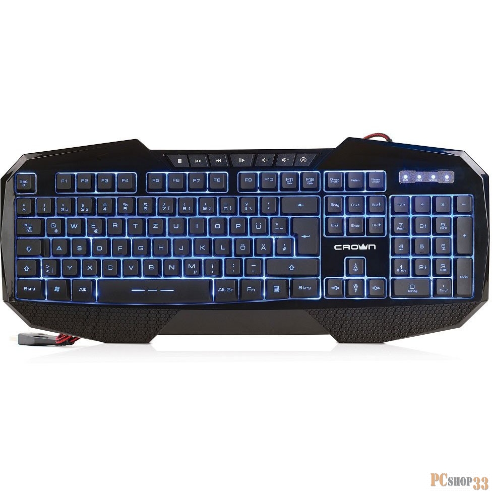 Клавиатуры, Манипуляторы CROWN CMKG-401 CM000001852 Игровая проводная клавиатура с подсветкой