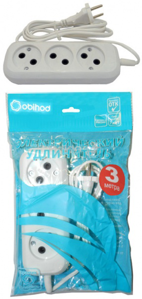 Удлинитель ОБИХОД РС-3 ( ШВВП ) 3*3 м (60) 150-503