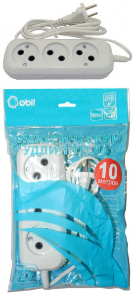 Удлинитель ОБИХОД РС-3 ( ШВВП ) 3*10 м (40) 150-509