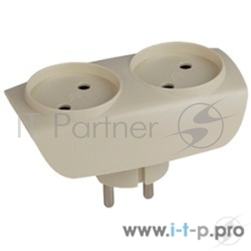 Бытовые удлинители ЭРА SP-2-I сл. кость {Тройник 2гн, без заземл}