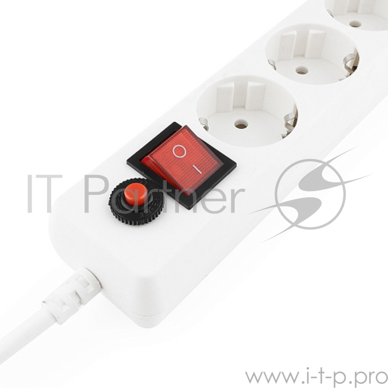 Сетевой фильтр Гарнизон ЕНW-10 3.0 м 6 розеток белый.