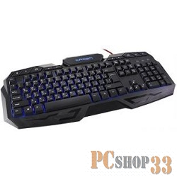 Клавиатуры, Манипуляторы CROWN CMKG-100 CM000001537 {Клавиатура игровая, защита от воды, 114 клавиш ,10 мультимедийных клавиш, светодиодная подсветка, 1.8м, 1140г клавиатура утяжелена металлическои? пластиной}