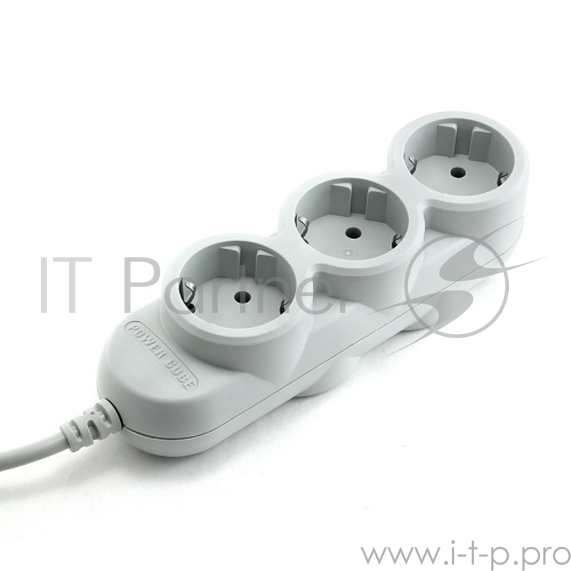 Бытовой удлинитель PowerCube, 3+2 розетки, 2200 Вт, 10 А, 5.0 м