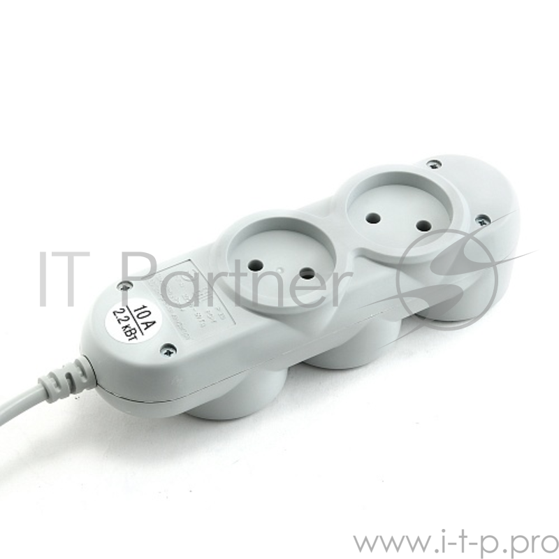 Бытовой удлинитель PowerCube, 3+2 розетки, 2200 Вт, 10 А, 5.0 м