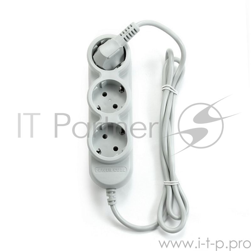 Бытовой удлинитель PowerCube, 3+2 розетки, 3500 Вт, 16 А, 1.5 м