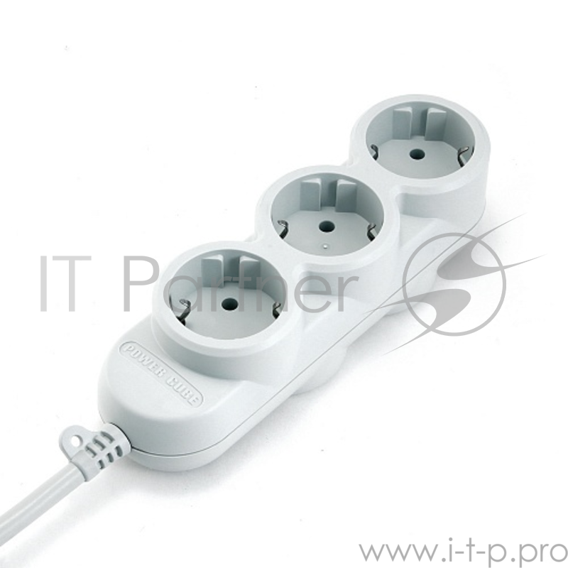 Бытовой удлинитель PowerCube, 3+2 розетки, 3500 Вт, 16 А, 1.5 м