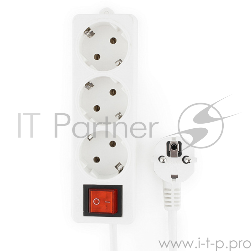 Удлинитель Гарнизон ELB-G3-W-3, 3 евророзетки с выключателем и заземлением, допустимый ток 16А, длина 3м.