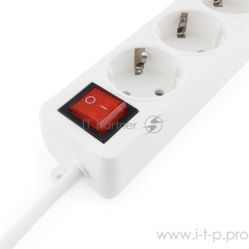 Удлинитель Гарнизон ELB-G3-W-3, 3 евророзетки с выключателем и заземлением, допустимый ток 16А, длина 3м.