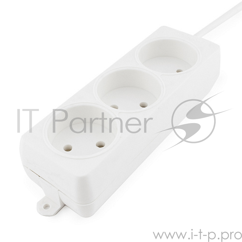 Удлинитель Гарнизон EL-NL3-W-3, 3 розетки допустимый ток 10А, длина 3 метра.