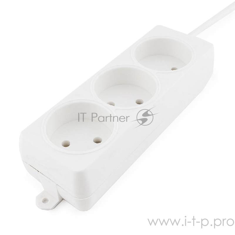 Удлинитель Гарнизон EL-NL3-W-3, 3 розетки допустимый ток 10А, длина 3 метра.